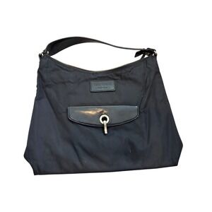 Vintage Kate Spade Little‎ Minka Cream Polka Dot Nylon Bag Y2K Key Retro Hobo